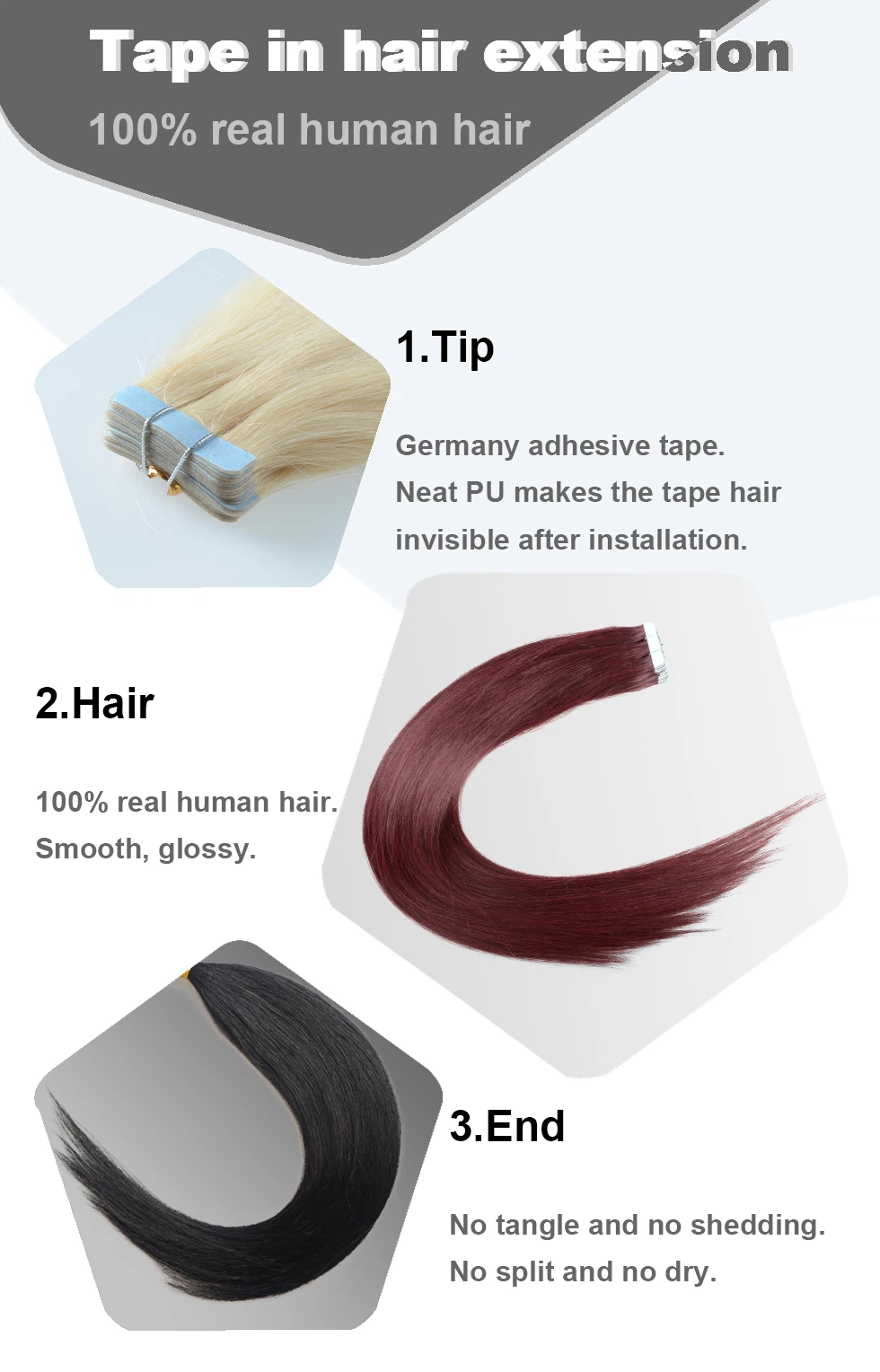 Tape in hair extension