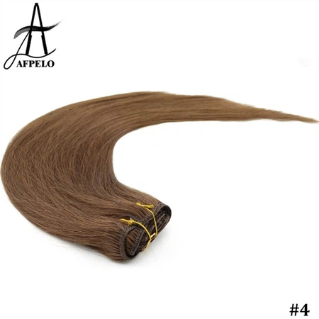 human hair extension clip in set